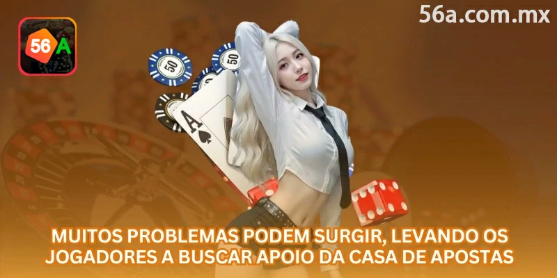Jogador consultando o suporte da 56a para resolver uma dúvida sobre a conta