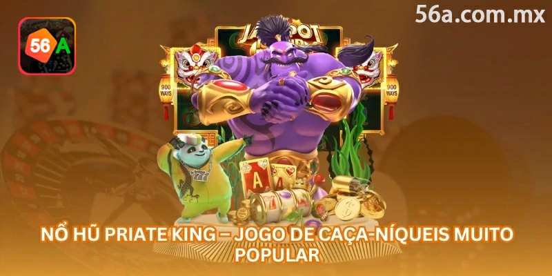 Pirate King online é um caça-níqueis com tema de piratas, rolos clássicos, 25 linhas de pagamento, símbolos especiais e possibilidade de jackpot